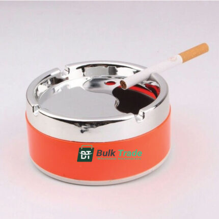 ashtray round plastic with steel plate inside